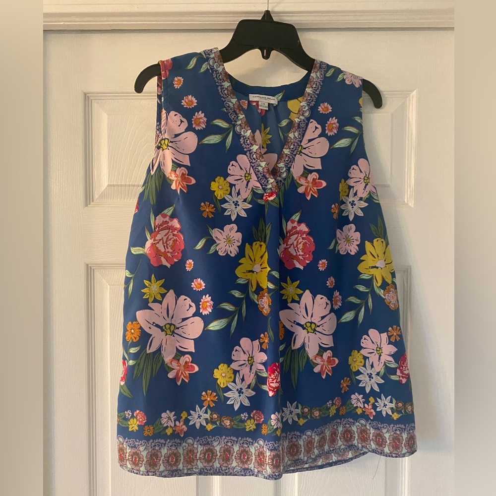 Beautiful blue sleeveless top